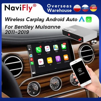 Безжична CarPlay Android Автоадаптер Радиоэкран Автомобилен Мултимедиен Смарт Бокс за Bentley Mulsanne 2011-2019 Огледало Линк GPS WiFi