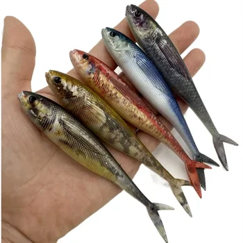 11 г 12,5 см 3D Риболовен Тралене, риба Тон, Скумрия, Морски Стръв, Примамки От Мека Пластмаса Swimbait За Улов на Костур Thkfish