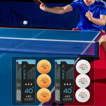 3 опаковки на топки за пинг-понг 3 звезди, на топката за тенис на маса, топки за тенис на маса, използвани за тренировки, оранжев / бял E56D