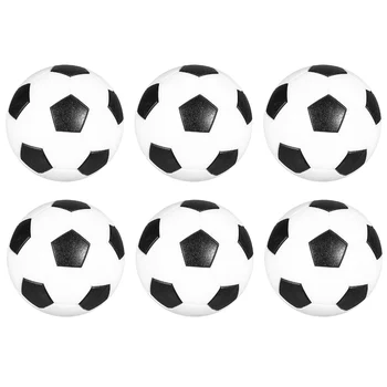 WINOMO 6шт бели и черни футболни топки от 32 мм за десктоп мини-футбол за замяна