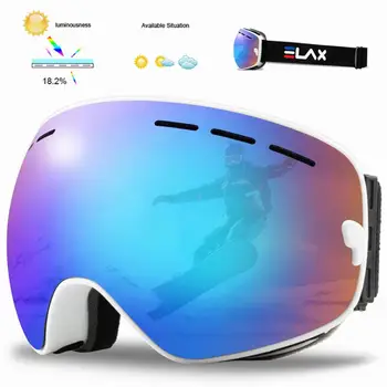 Ски Очила ELAX Двуслойни UV400 Фарове за Ски Очила, Ски Маска за Мъже И Жени Зимни Очила Pro Зимни Спортни Очила