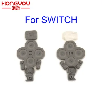 Оригинал за Nintendo Switch NS Joy-Con Комплект провеждане на гумени силиконови облицовки за бутоните на контролера за подмяна на JoyCon