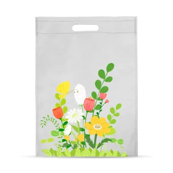 Преносим цветен Обичай Вынимаемый d-образна тъкан чанта за Ръчно опаковане на Екологичен нетъкан чанта