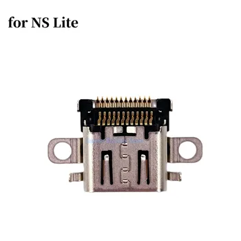 Оригинален порт за зареждане 5ШТ за конзолата Nintendo Switch Lite Порт за зареждане Конектор за захранване Type-C Гнездото на зарядното устройство за NS Lite