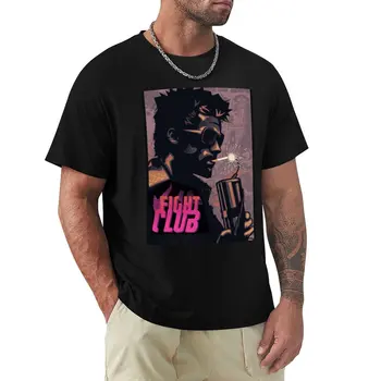 Тениска Fight Club Tyler Durden Smoking a love song за момчета, тениски по поръчка, тениска за момче, мъжки ризи в стил хип-хоп