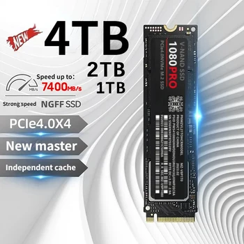 4 TB SSD1080 PRO Оригиналната марка SSD M2 2280 PCIe 4.0 NVME за четене 14000 Mbps твърд диск за десктоп машини/КОМПЮТРИ /игри и лаптопи PS4/PS5