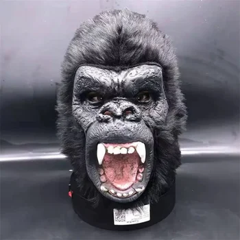 Крал на планетата на маймуните monkey в капюшоне латексови маски на животни кръв страшното животно на Хелоуин възрастна маймуна