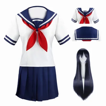 Аниме Симулатор Яндере Аяно Айши Костюми за cosplay Училищни униформи JK за момичета Дамски рокли, комплекти