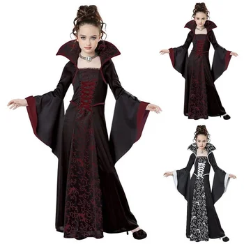 Детски костюм за Хелоуин, фантазийный костюм за Хелоуин, cosplay вещици за момичета, детски дрехи, за да се изяви на партито