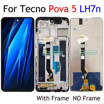 6,78 Инча Черен За Tecno Pova 5 LH7n LCD Дисплей С touch Screen Digitizer Panel В Събирането на Замяна /С Рамка