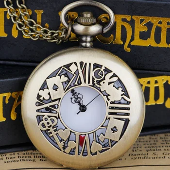 Джобен часовник Alice Wonderland Серия Hollow Large Flower Key Rabbit Palace в Ретро стил Директна доставка CF1255