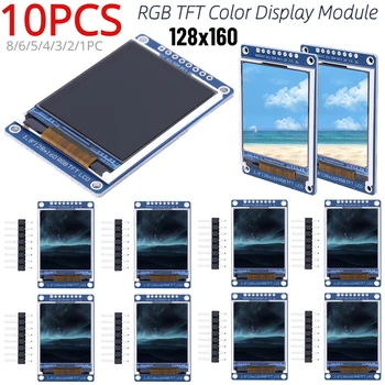 1,8-инчов LCD Екран RGB TFT Color Display Module 128x160 ST7735S Drive IC Color Display Module SPI Интерфейс за Arduino SMT32