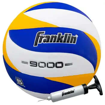 Волейбол на закрито 9000 - Официален размер и тегло волейбол - Подобрени характеристики - Премиум мек калъф и отскок - Въздушна помпа I