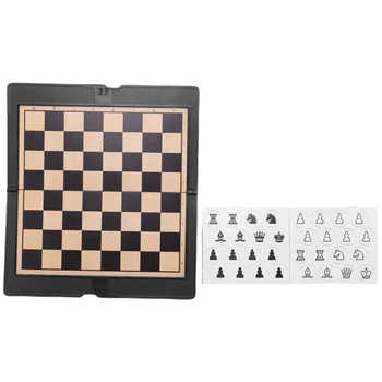 Мини комплект магнитни шах Външния вид на чантата Преносима сгъваема шахматната дъска, Настолни игри за Подарък, за партита Международни шах