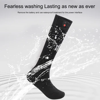 Зимни чорапи с подгряване за каране на моторни шейни 5 с 3 регулируеми температури, Чорапи с електрически отопляеми 4000 ма за мъже и жени