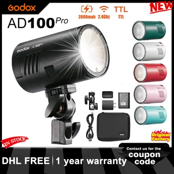 Godox AD100Pro TTL 100Ws Външна Светкавица Speedlight 2.4 G Безжична Имат Flash X AD100 PRO На Sony, Nikon, Canon, Fujifilm PK AD200