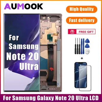 Тестван OLED за Новия Samsung Galaxy Note 20 Ultra LCD Сензорен дисплей и Цифров Преобразувател В Събирането на SM-N985F SM-N985F/DS LCD