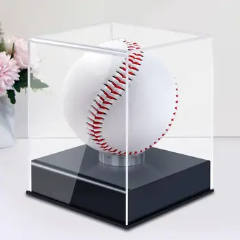 Акрилна бейзболна витрина на Квадратен Бейзболен титуляр за тенис топка за голф Прозрачен калъф