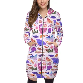 Градинска дрехи в пастелни цветове Ray Day Качулки с принтом Дамски hoody Есен Зима Пуловери с дълъг ръкав Hoody с качулка Pikaole Лято