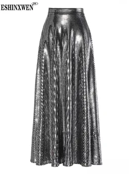 Дългата плиссированная пола Eshin с висока талия за жени 2023, Есенна мода дамски нова елегантна облекло Y2k TH4943