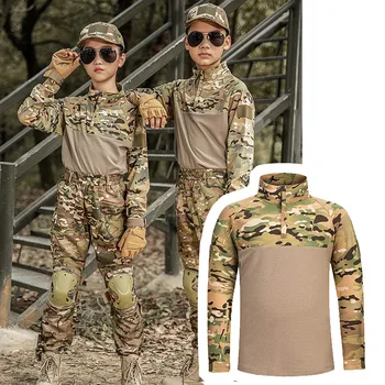 Риза за лов и стрелба на открито, бойна фронт, тактическа бойна облекло BDU, камуфляжная детска риза
