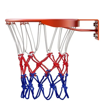 Баскетболна мрежа за спортове на открито, стандартна найлонова нишка, окото баскетболна пръстени, задни борда, топка за спортни забавления, мрежа за ръба на кошчето за обръч.