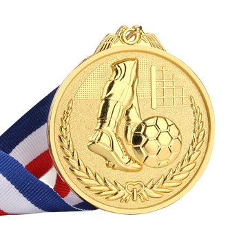 Златна, сребърна, бронзова мемориална медал за училищни футболни състезания, детска играчка