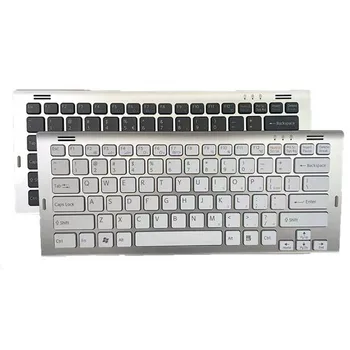 Клавиатура за лаптоп от САЩ SONY VGN-SR1CW SR43G SR39D SR3CW SR3S1 SR45H SR48J PCG-5N2T 5N1T 5S1T Черно, Сребристо С Рамка