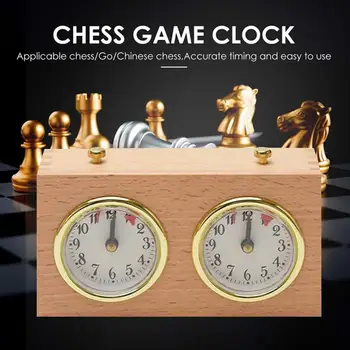 Дървени таймери за състезания по шахмат, механичен цифров шахматен съдия, таймер с часови механизъм, ретро подарък за любителите на шаха, използването на рефера