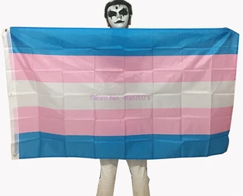 От DHL 50шт Флаг на гордостта на ЛГБТ 90 *150 см, Розово Синьо дъгата флаг, начало декор, гей-приятелски флаг, банери, пискюл за мажоретките