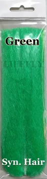 Зеленият цвят / 10 x, синтетични косми, супер-коса за връзване на мухи, gigha, производство на примамки