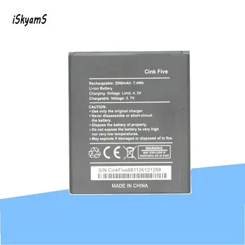 iSkyamS 1x Висококачествена литиево-йонна батерия за мобилен телефон с капацитет 2000 mah за Wiko Cink Five Batteries