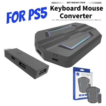 Конвертор клавиатура и мишка Адаптер за Преобразуване на клавиатура и Мишка Преносим Адаптер за мишката и клавиатурата, за да PS5 / PS4 / Xbox One / Xbox Series X / S