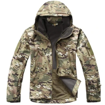 Тактическа яке, за мъже градинска военна камуфляжная водоустойчив яке Soft Shell, мъжки зимни топли флисовые летателни палта, дрехи за лов