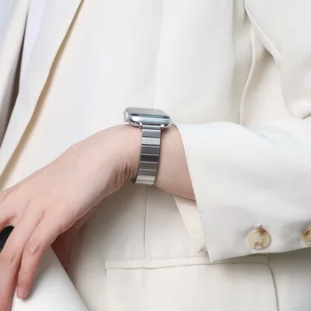 За Apple watch каишка 40 мм 44 мм женски каишка за момичета iwatch se серия 6 5 4 3 38 мм 42 мм тънък гривна от неръждаема стомана гривни