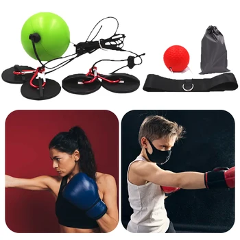 Боксовия рефлексология на способи за топката, превръзка на главата / Окачен боксовия топка за тренировка на скоростта, Регулируеми боксовия топка за тренировка на реакция на ръцете и очите
