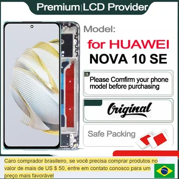 Оригинални сменяеми OLED LCD дисплей за HUAWEI, Nova 10 SE, 6,67 