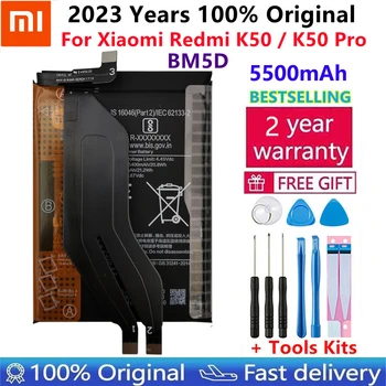 100% Оригинален Нов висок Клас Батерия Xiao Mi 5500mAh BM5D За Xiaomi Redmi K50 K50 Pro K50Pro Batteries Bateria
