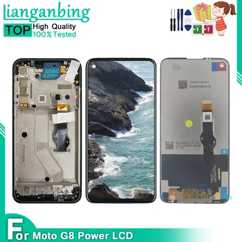 6,4 на 100% Тестван за Motorola Moto G8 Power Подмяна на дигитайзер с lcd сензорен екран за Motorola Moto G8 Power с рамка