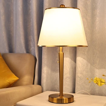 Лека луксозна персонализирана нощна лампа Nordic modern simple, за дневна и кабинет, метален сензорен датчик, творчески маса за главната спалня