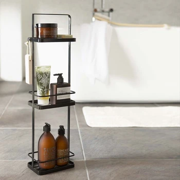 Багажник за организиране баня, дренажен рафтове за съхранение в банята и хола, модерен и минималистичен външен прахоустойчив