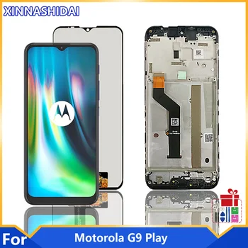 За Motorola Moto G9 Play LCD дисплей със сензорен панел в рамка на екрана, за да Moto G9 play g9 play e7 Plus lcd