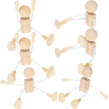 Комплект за дърворезба, Дървени Тялото Кукли-Роботи Фигурки Модел Регулируеми Подвижни Ставите Кукли Живопис Занаят, Изкуство