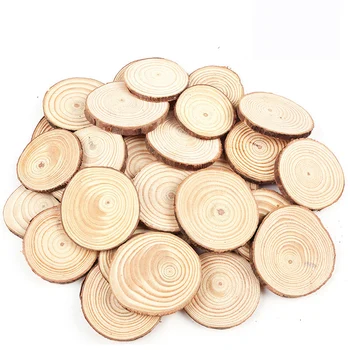 10шт Диск за нарязване на трупи 3-4 см, Кръгли дървени дискове 