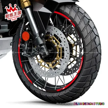 1 Комплект За Мотоциклет Honda XADV750, 2 Колела, Отразяваща Джанти, Етикети На Мотоциклет, Водоустойчиви Етикети