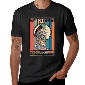 Плакат на Международния поп фестивал в Монтерей 1967 г., тениска, за мъже сладък дрехи, мъжки памучни ризи