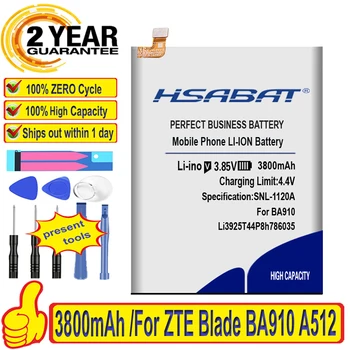 3800 mah Батерия с Висок Капацитет с Нулев Цикъл за ZTE Blade BA910 A910 A512 Xiaoxian 4 BV0701 Li3925T44P8h786035
