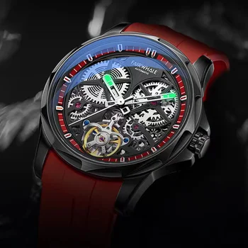 Mark Fairwhale 2023 Чисто Нов Мъжки Часовник, Напълно Автоматични Механични Ръчни Часовници, Кухи Светещи Водоустойчиви Часовници За Мъже 6030
