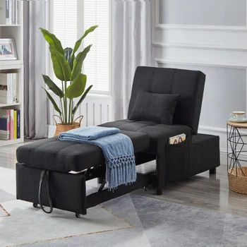 Стол-диван с възможност за сгъване на облегалката, разтегателен диван може лесно да се превърне в легло, стол за почивка или оттоманку, Стол от плащаницата е за хол, спалня