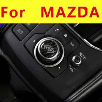 Дръжка за превключване на предавките на Автомобила Бутон за Включване Капак Тапицерия Стил Стикер от въглеродни влакна За Вътрешна декорация на Mazda CX-5 CX5 2015 2016-2020